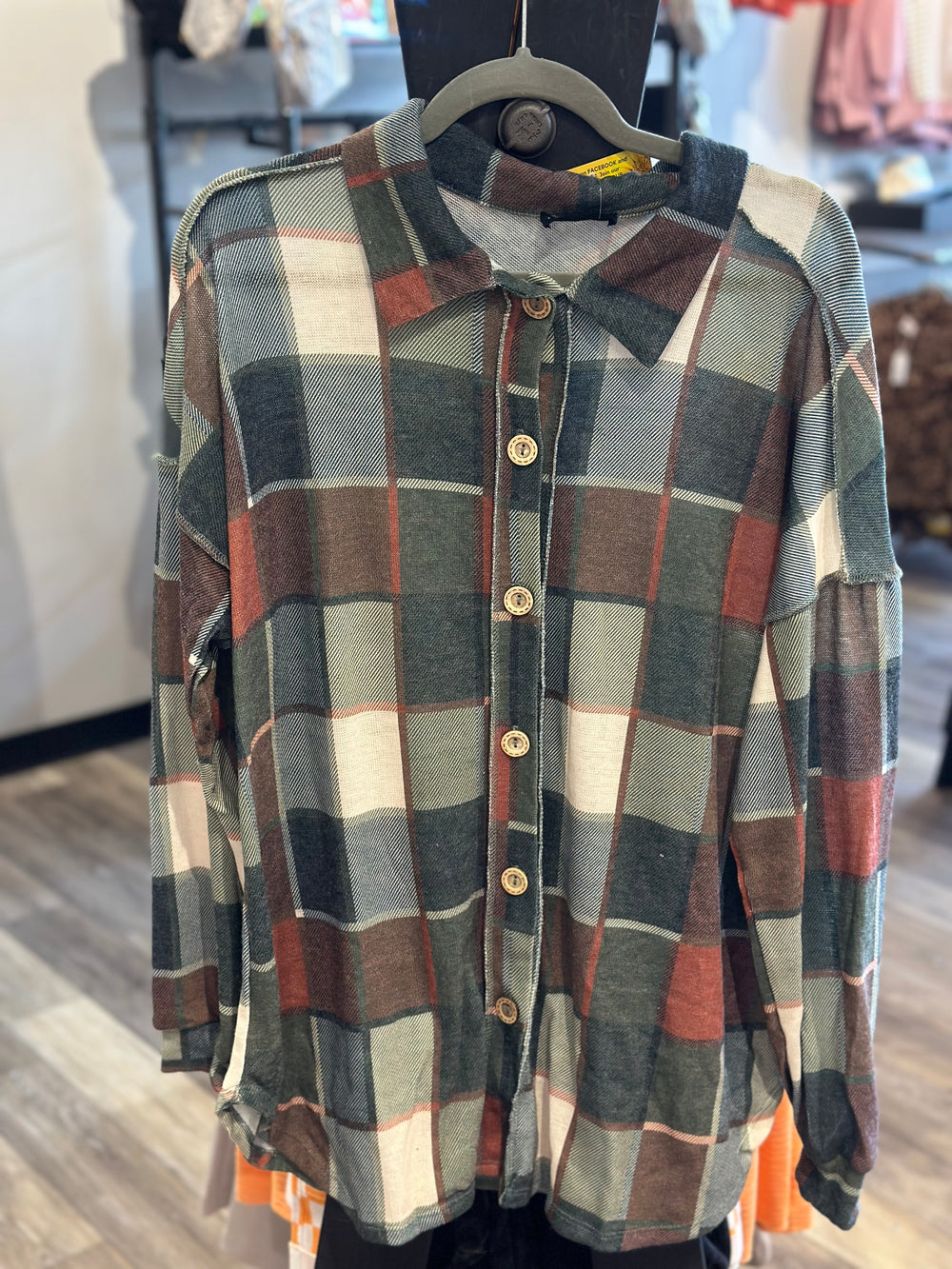 Curvy ~ Plaid Button Up