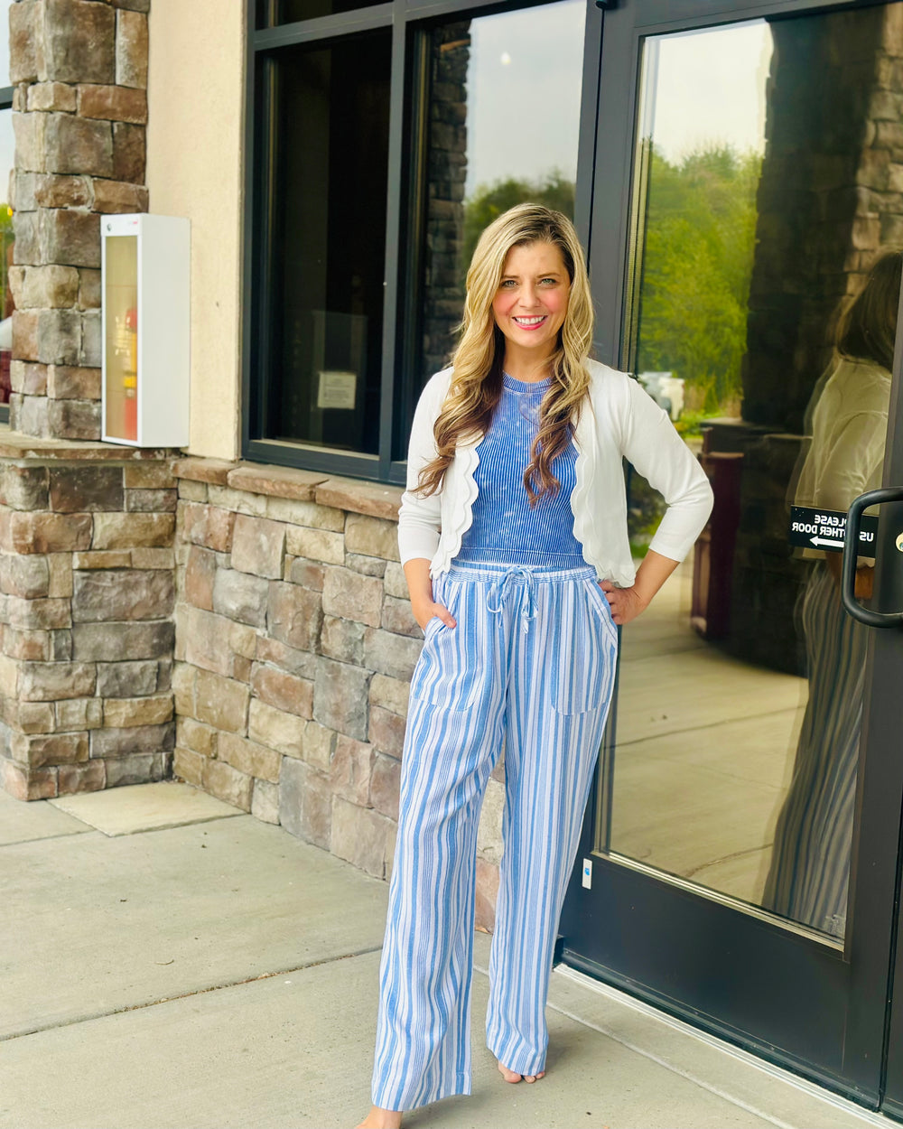 Striped Linen Pants