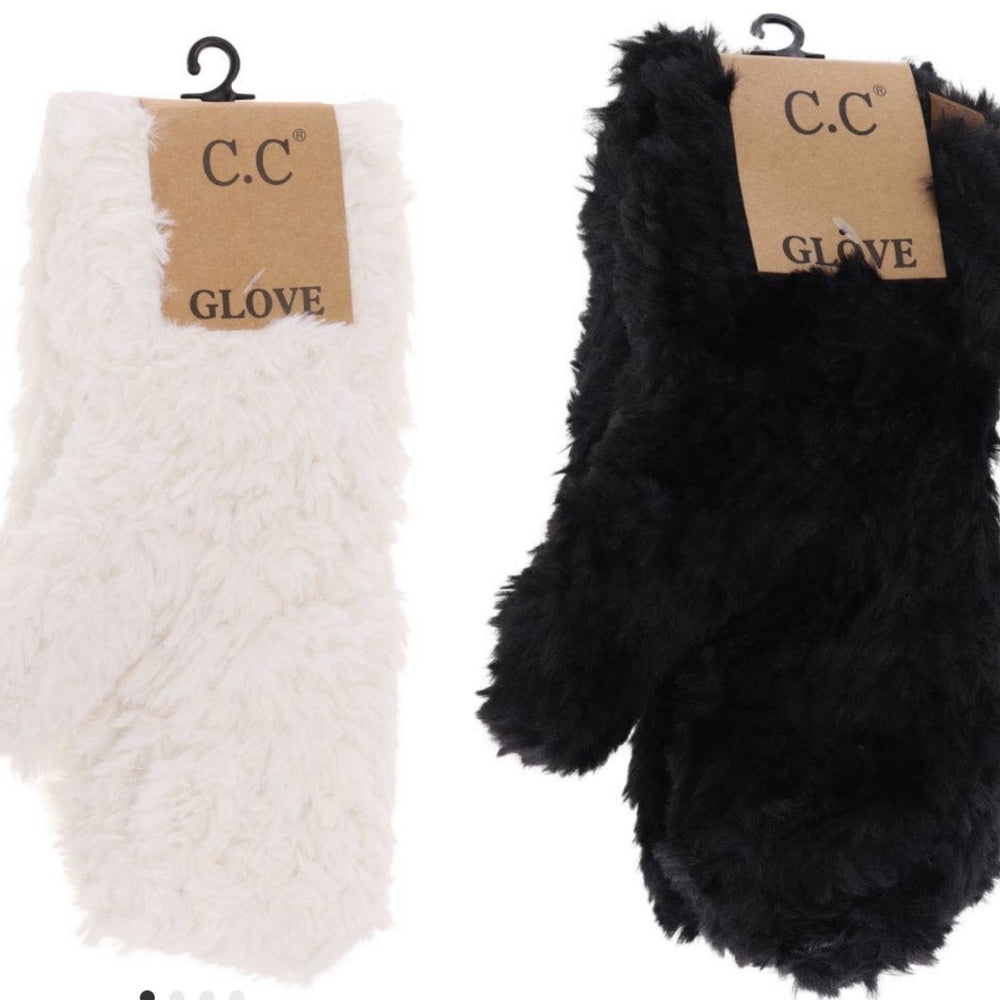 CC Faux Fur Mittens