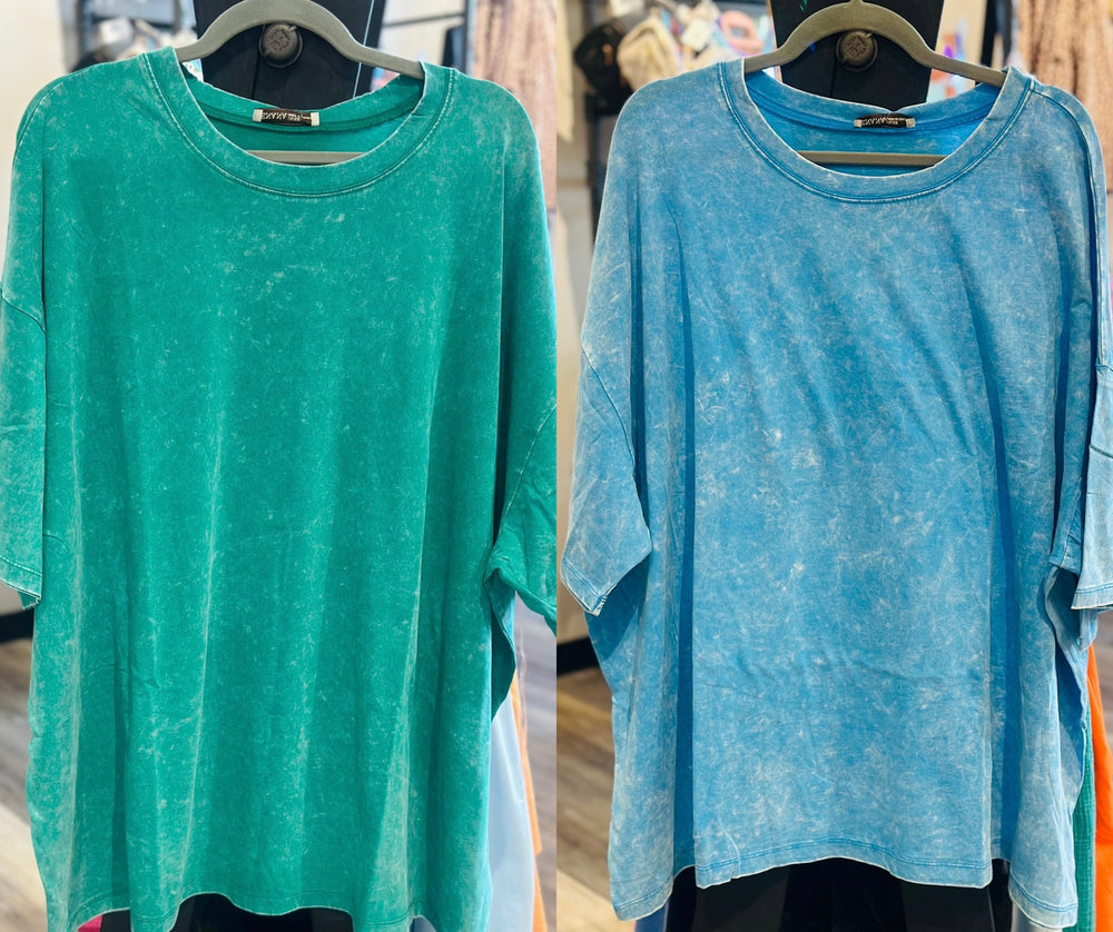 Curvy ~ Washed Cotton Oversized Tee