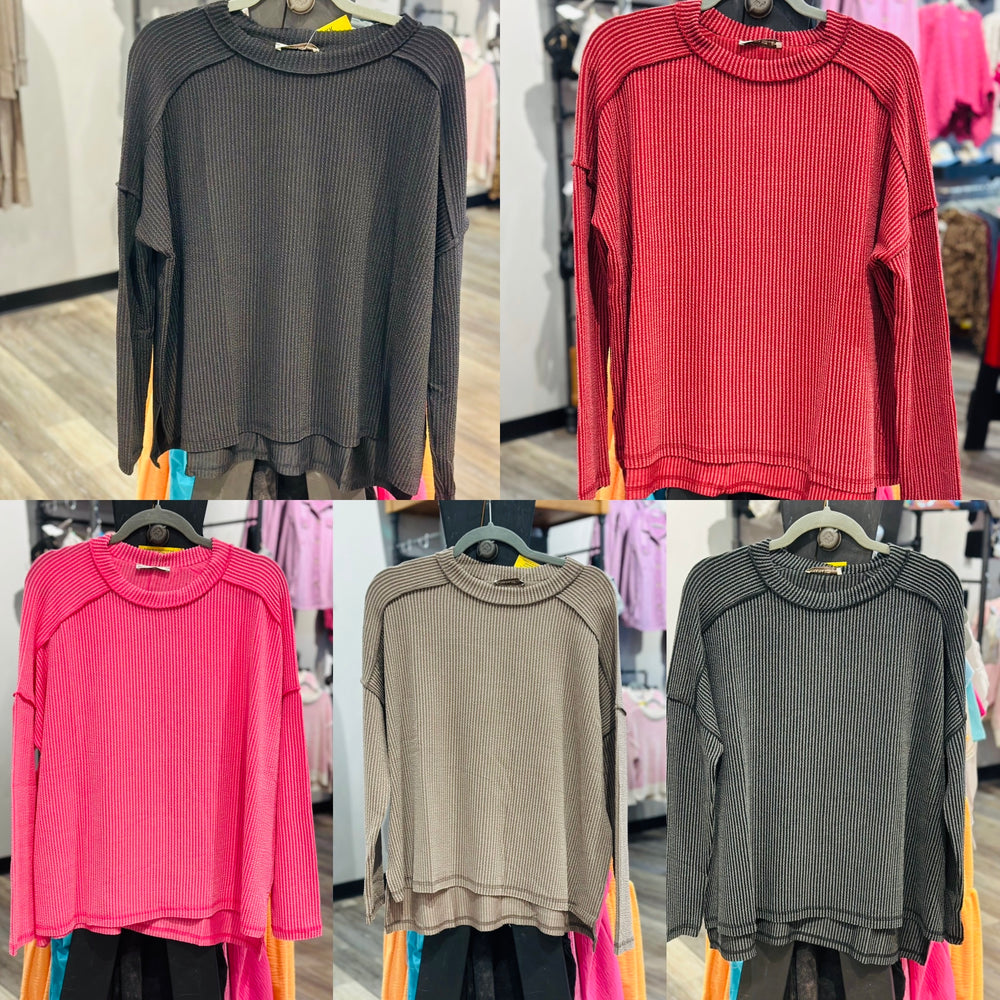 Long Sleeve Ribbed Top
