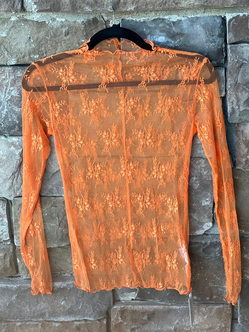 Orange Lace Top