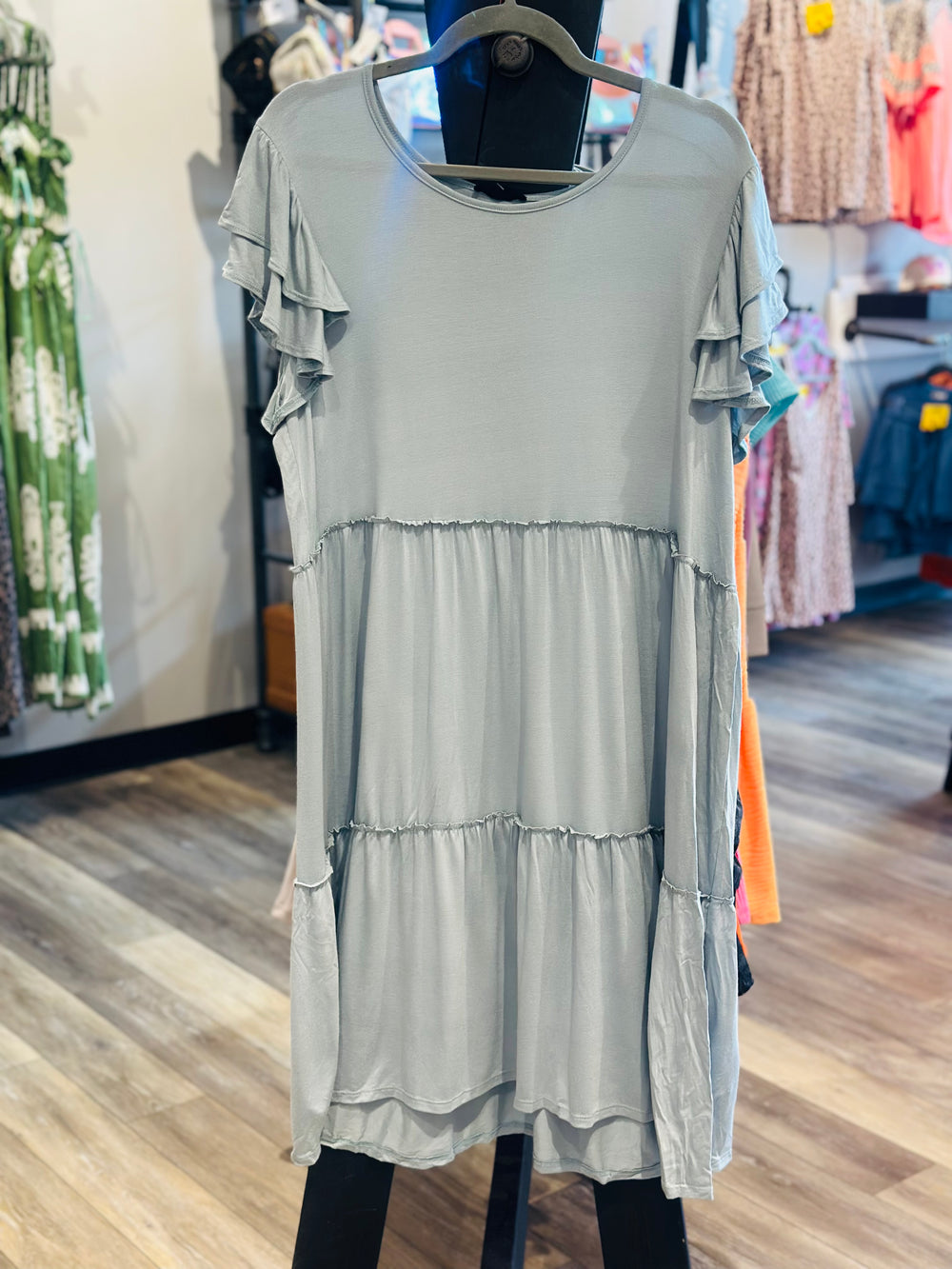 Curvy ~ Ruffle Sleeve Dress