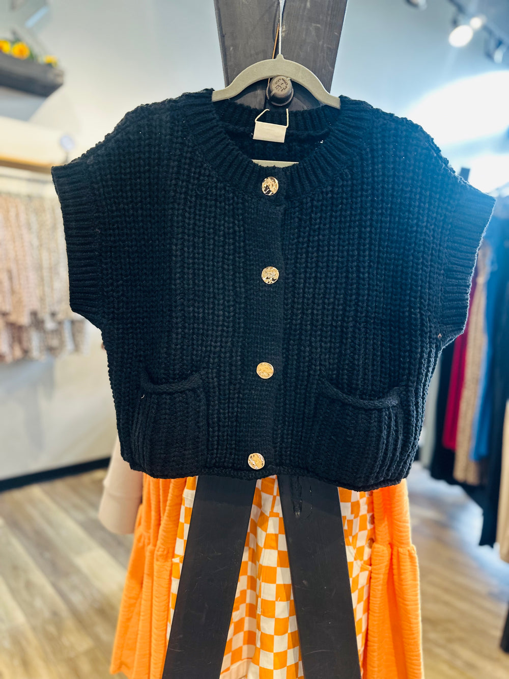Oversized Button Vest