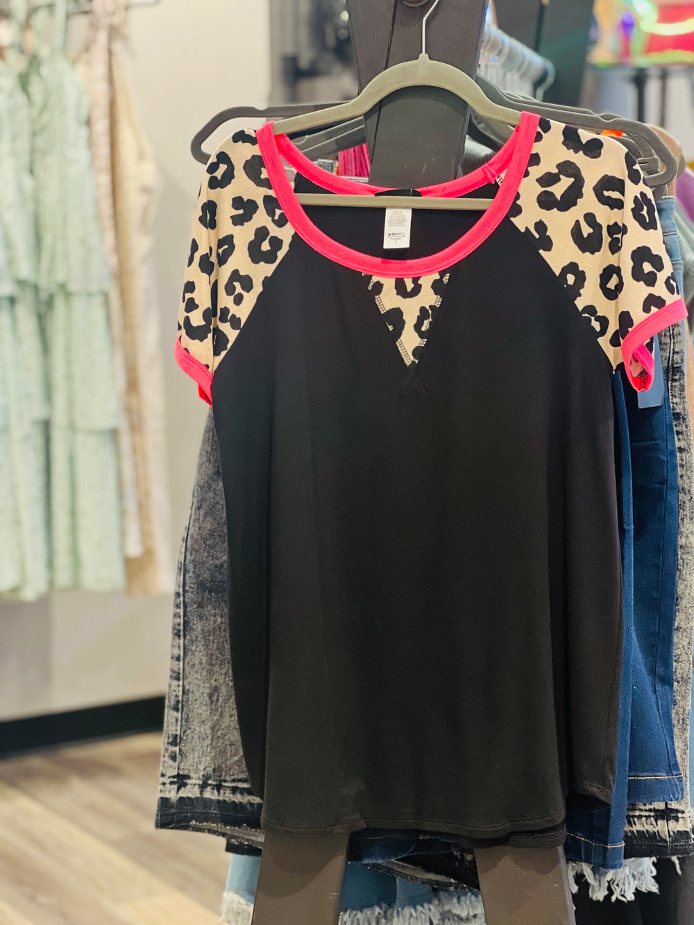 Animal Print Sleeve Top