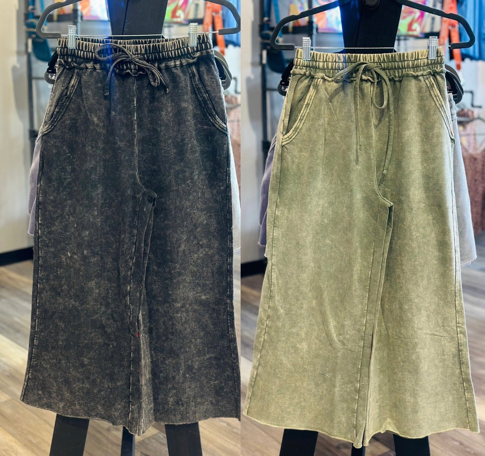 Acid Wash French Terry Pants