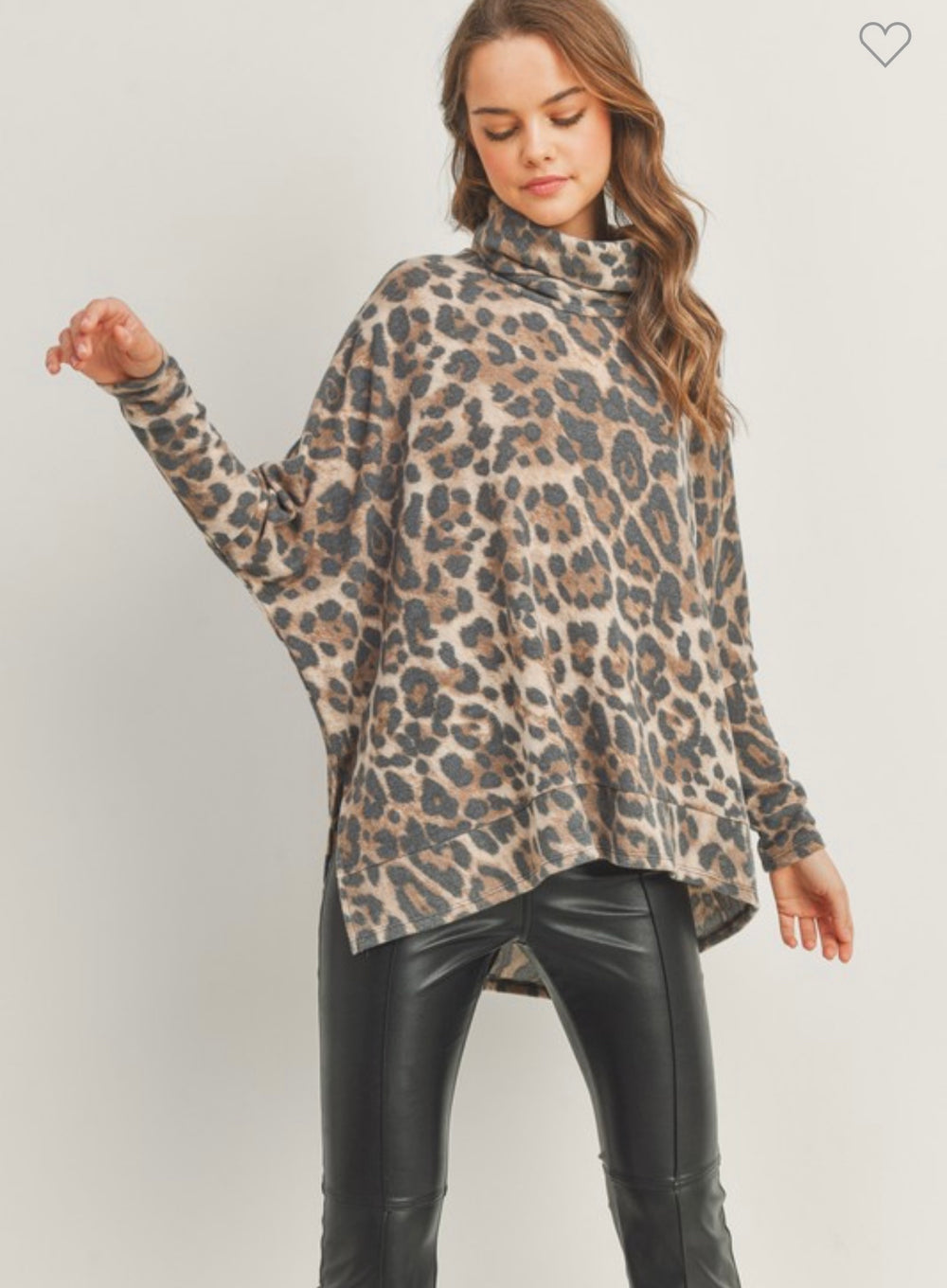 Leopard Brushed Knit Top