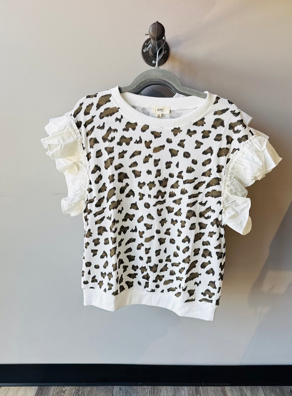 Ribbed Ruffle Top