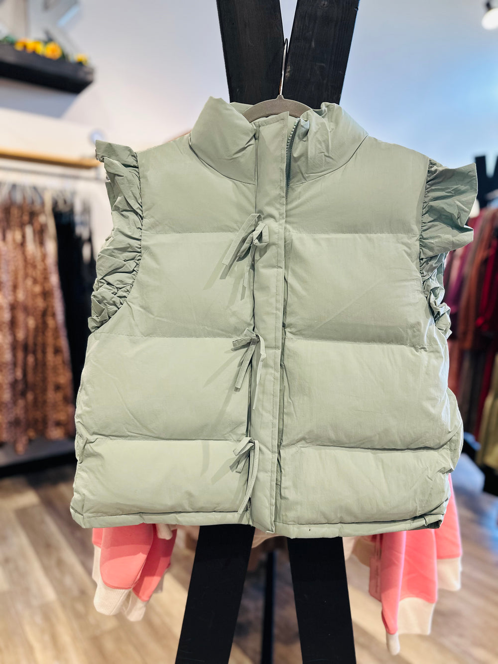 Sage Bow Vest
