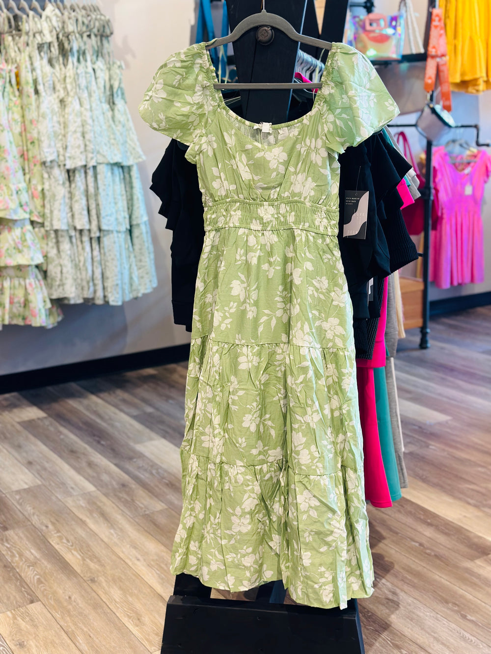 Scoop Neck Tiered Dress