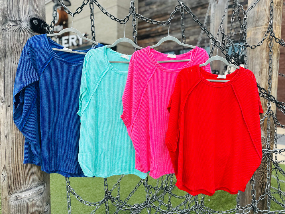 Curvy ~ Ribbed Poncho Top