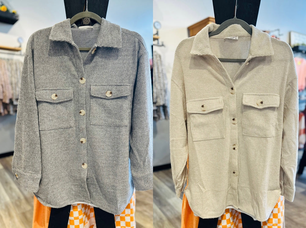 Brushed Fabric Shacket
