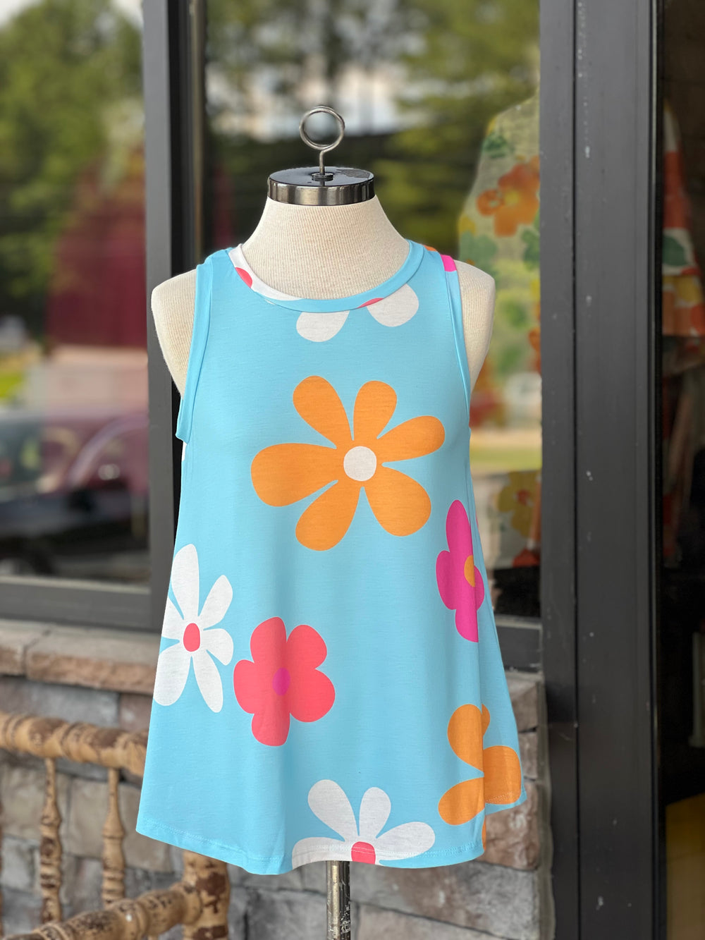 Sleeveless Floral Top