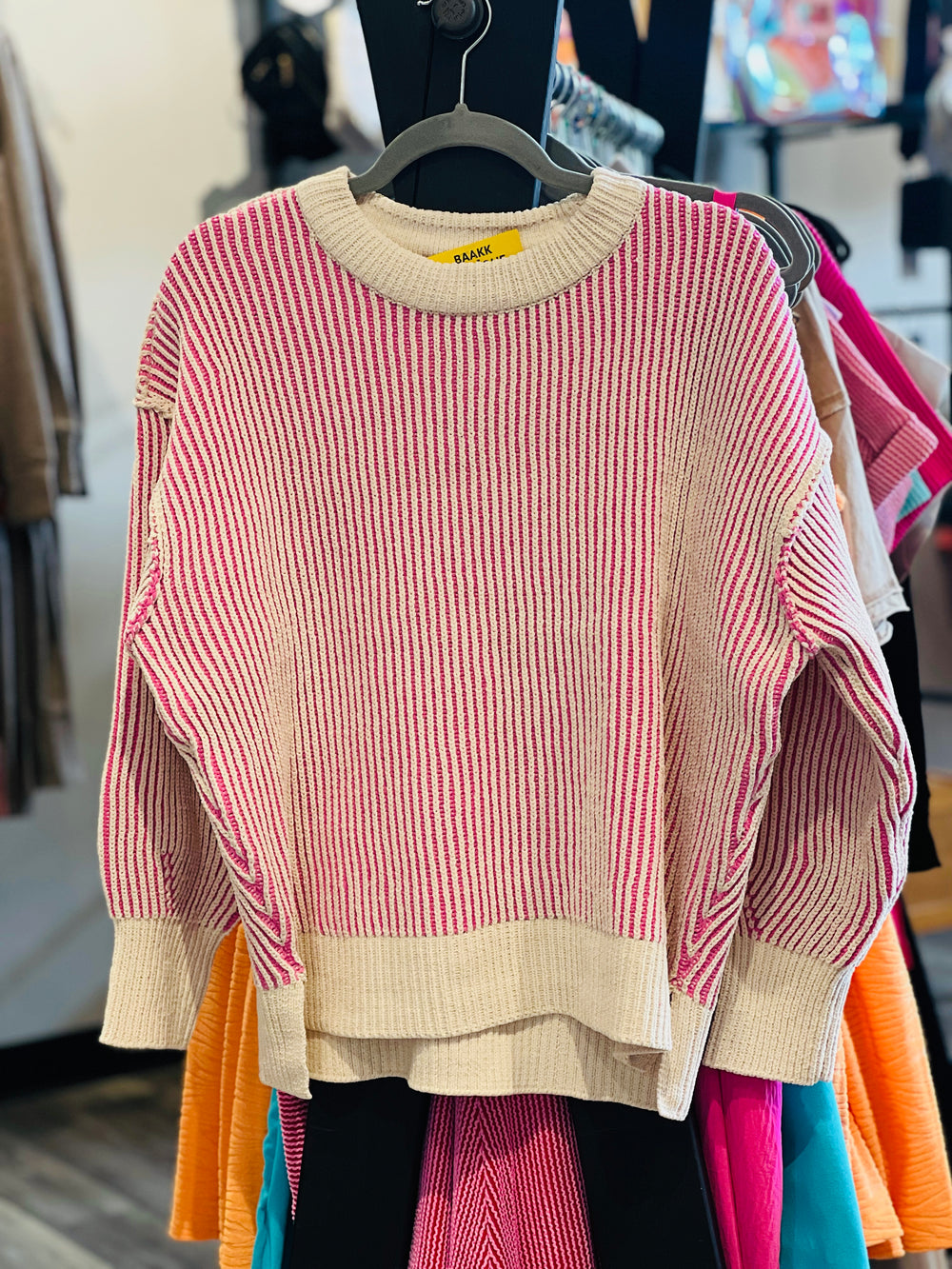 Two Tone Pink Sweater