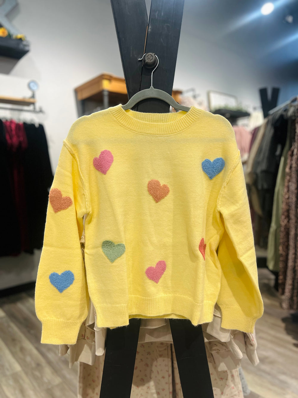 Yellow Heart Sweater