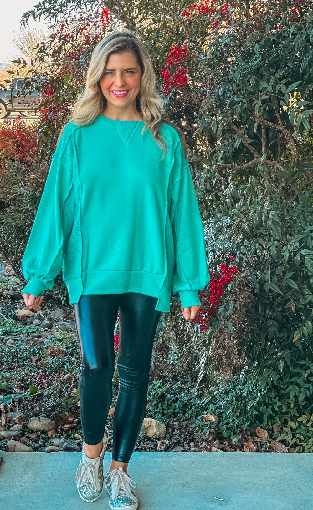 Mint Terry Pullover Crew