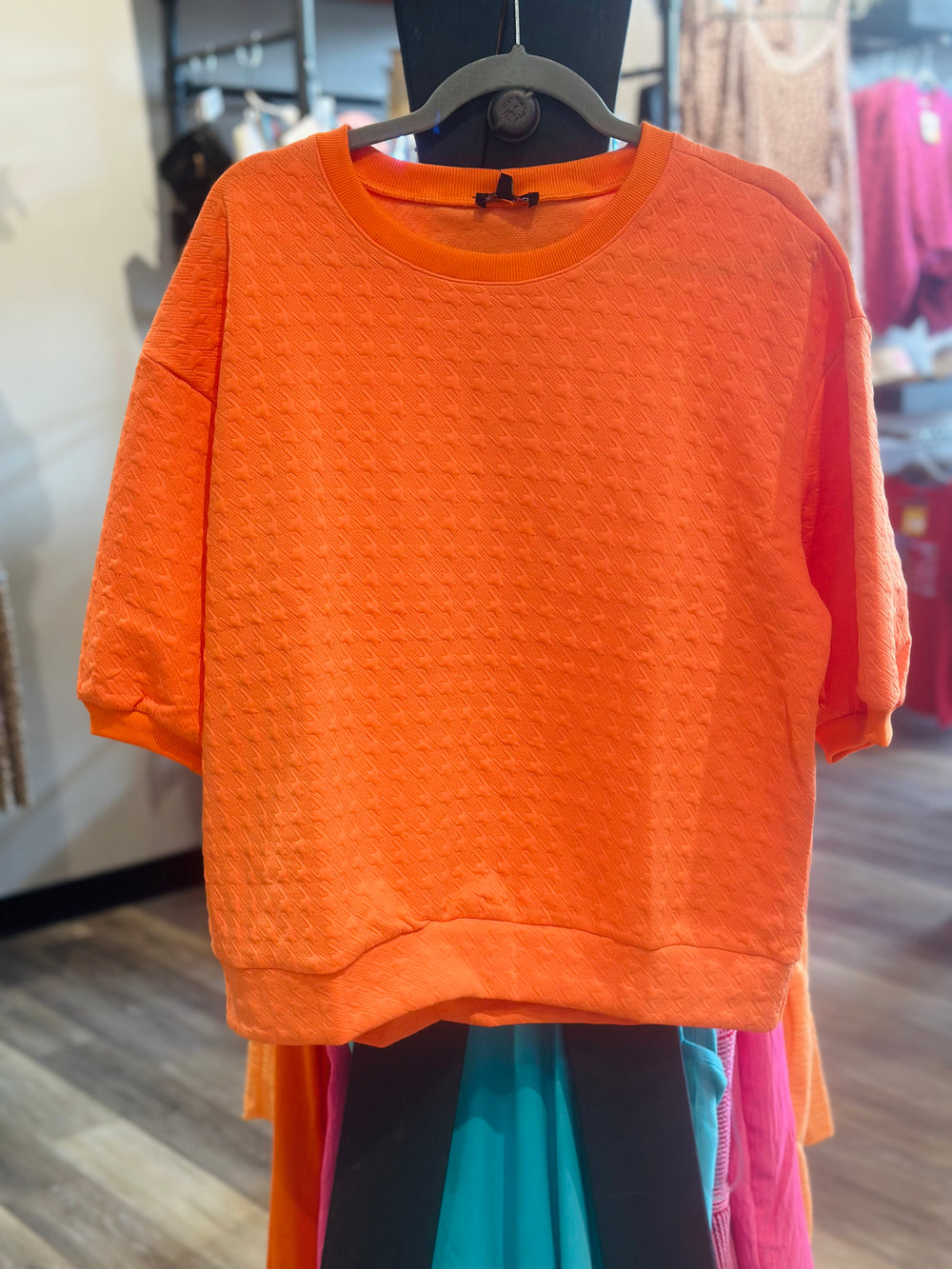 Orange Textured Top
