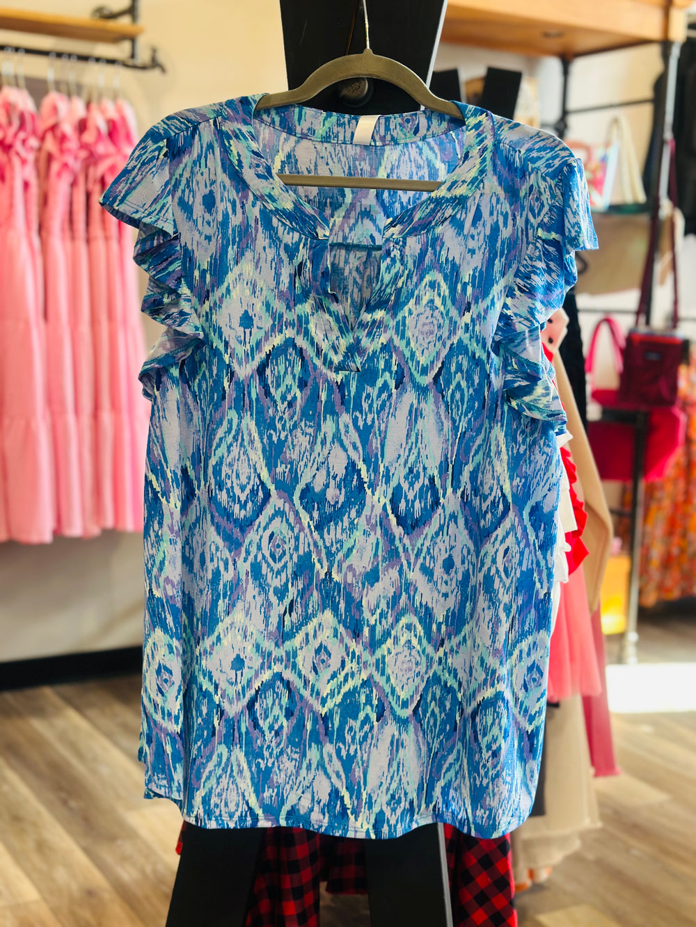Curvy ~ Ruffle Sleeve Top