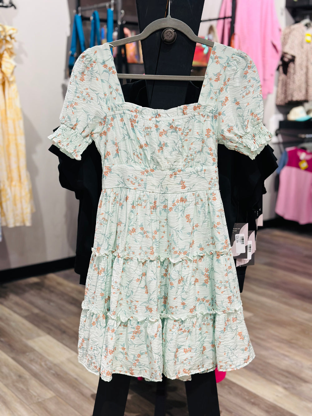 Floral Square Neck Dress