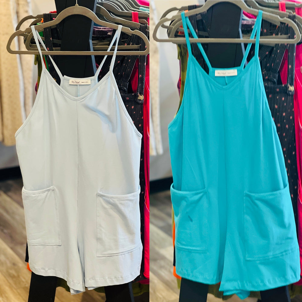 Solid Sleeveless Romper