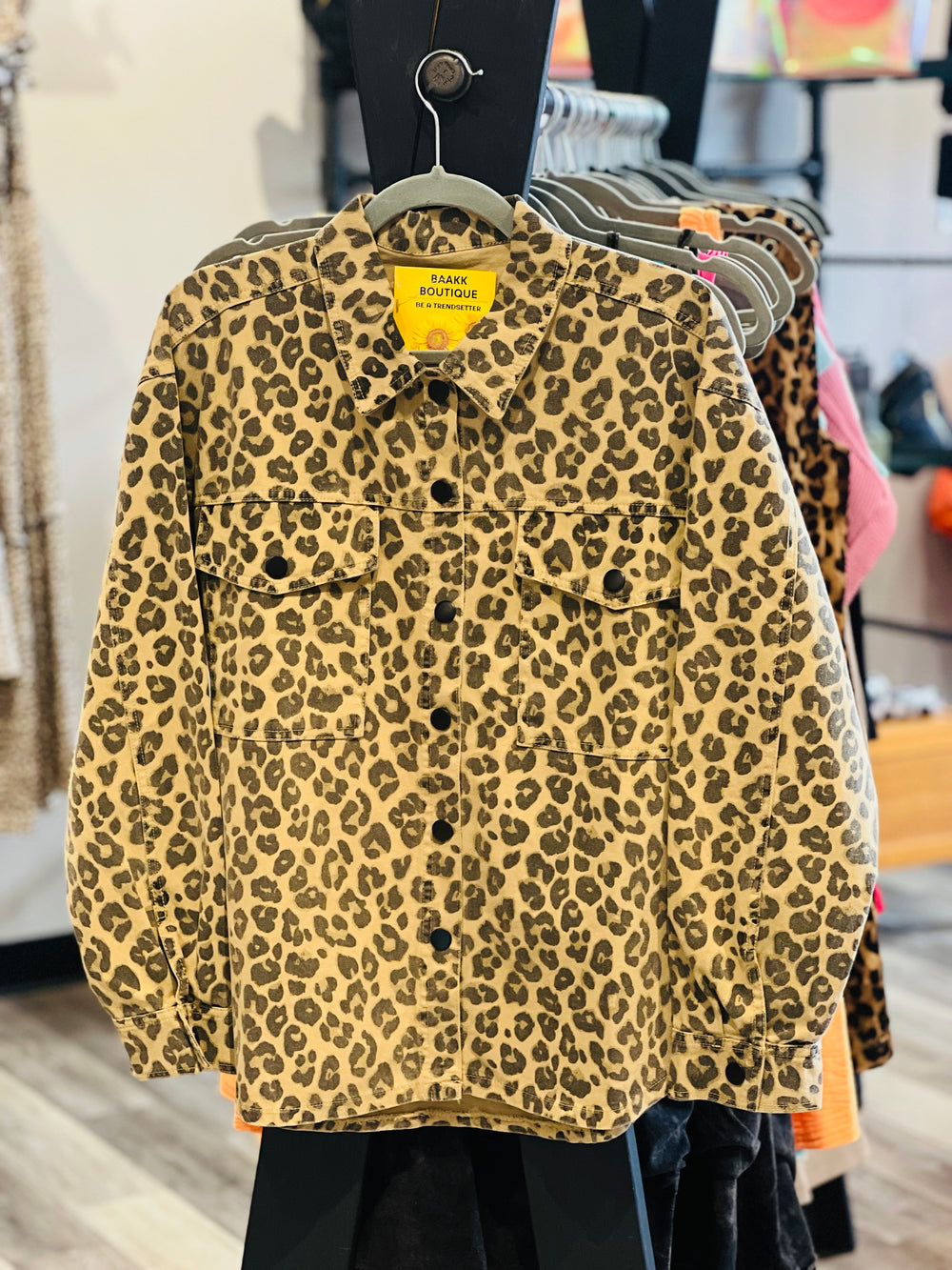 Leopard Collard Shacket