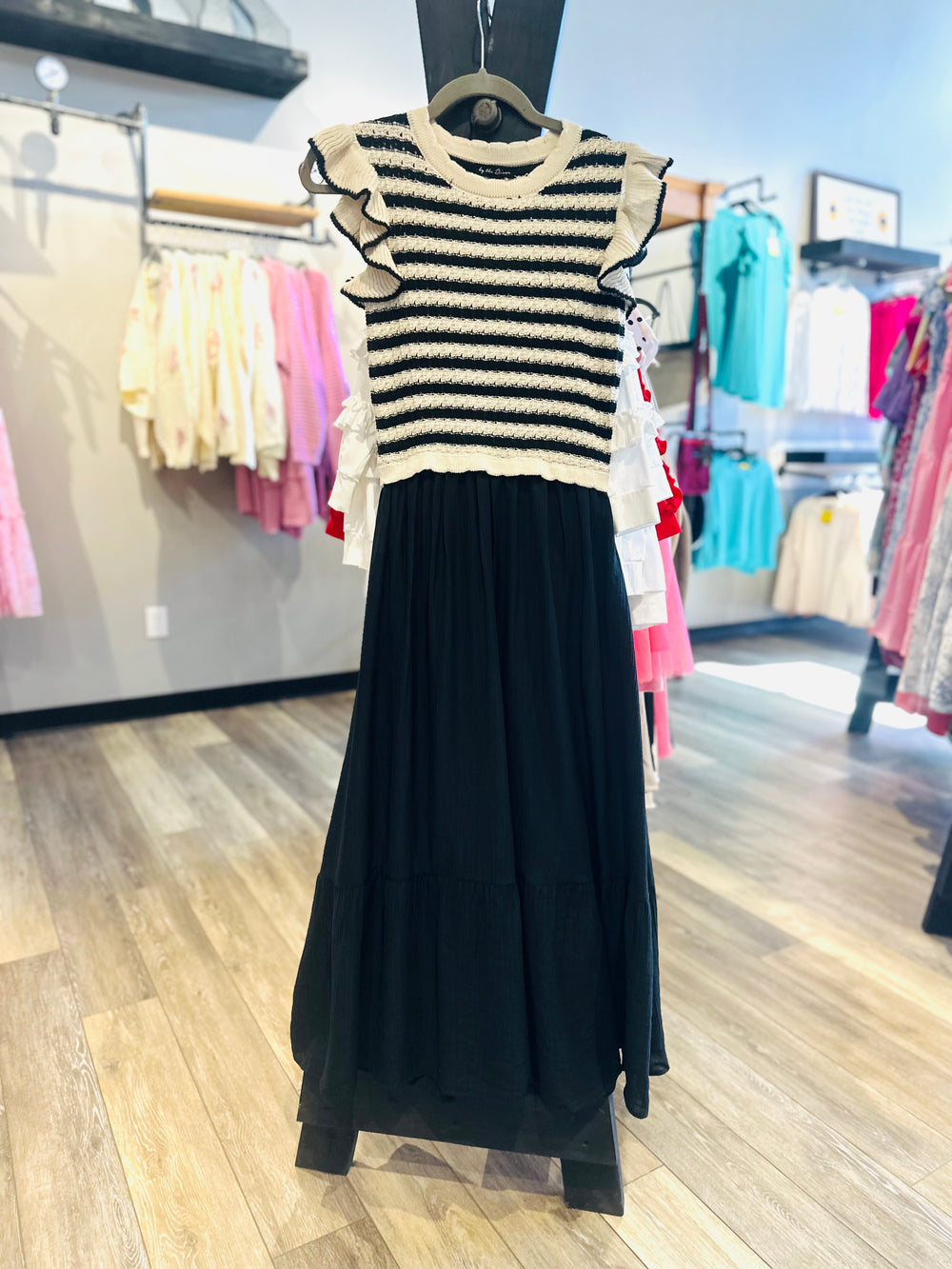 Striped Sweater MIDI Dress