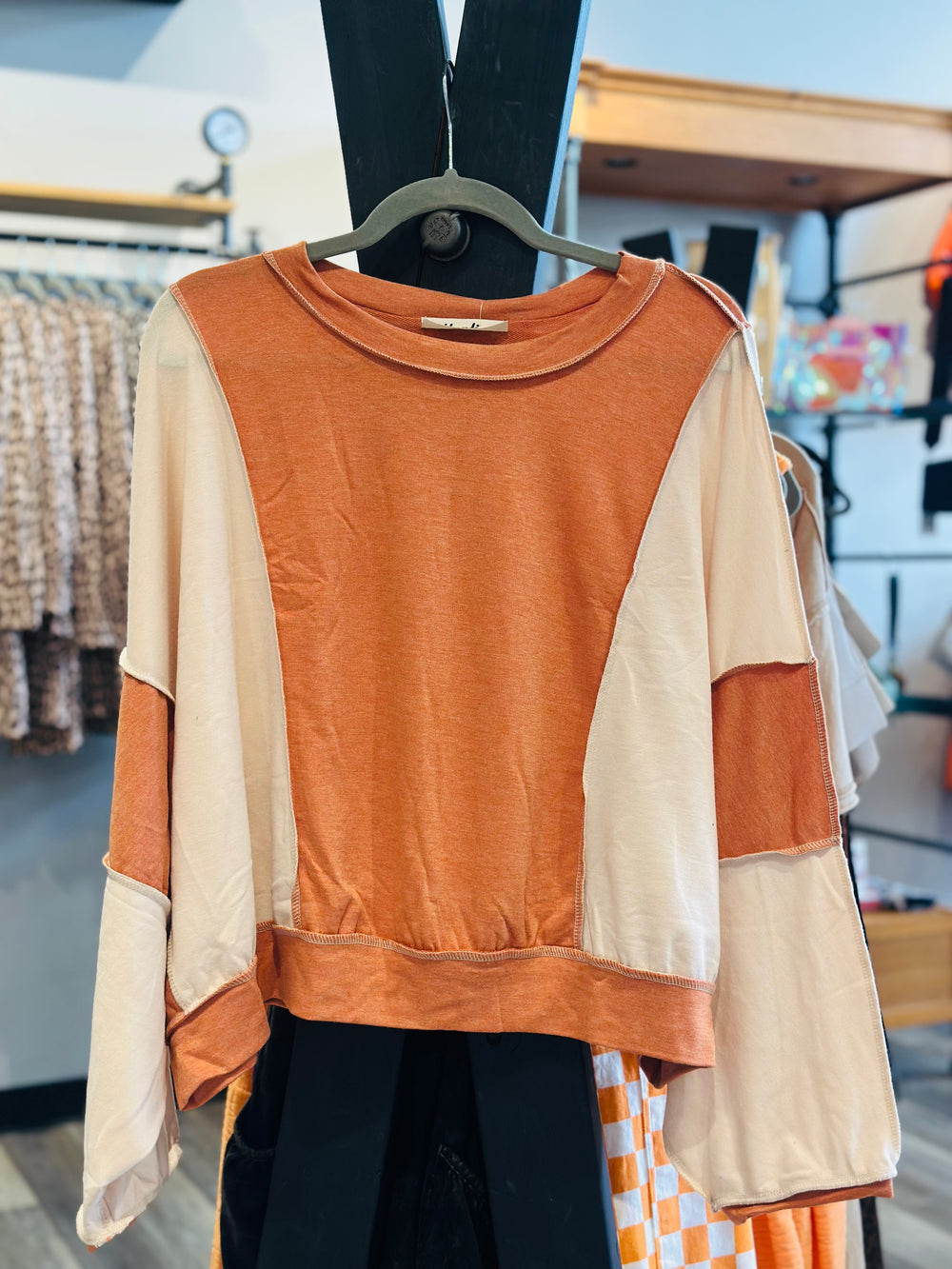 Color Block Sweater Top