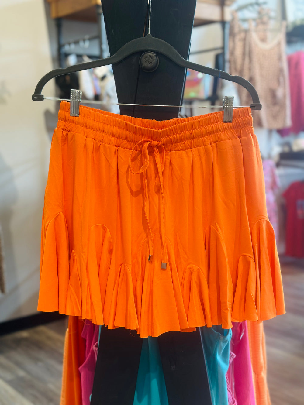 Orange Ruffled Skirt