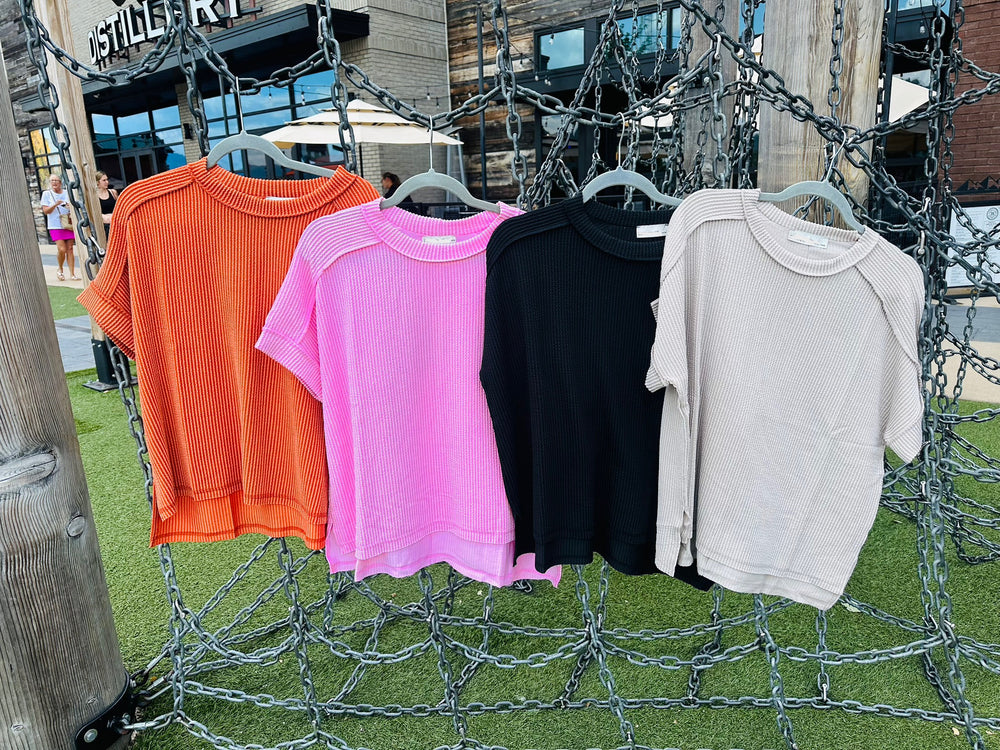 Corded Ribbed Tops