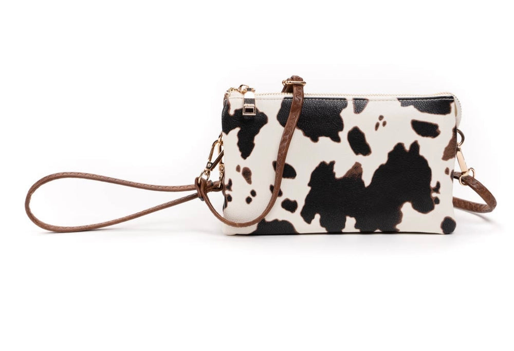 Cow Print Crossbody/Wristlet