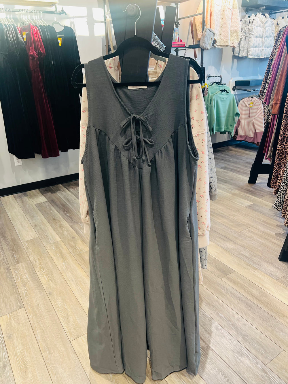 Curvy ~ Ribbon Front Detail Jumpsuit