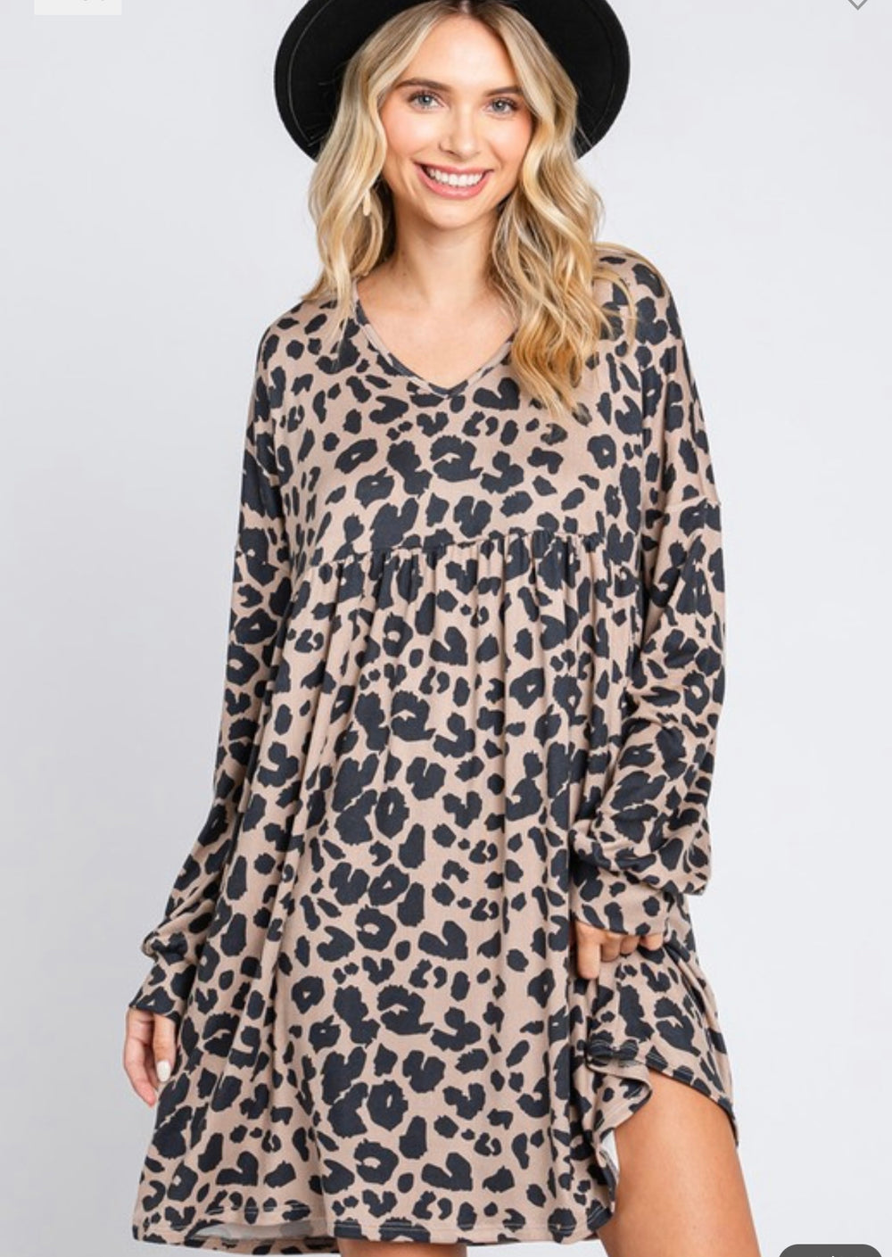 Bubble Sleeve Babydoll Dress