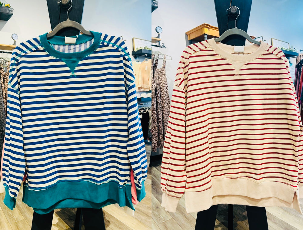 Striped Oversized Top
