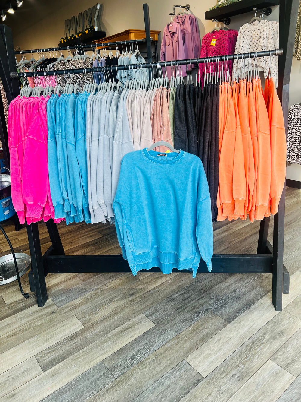 Acid Wash Fleece Sweatshirt