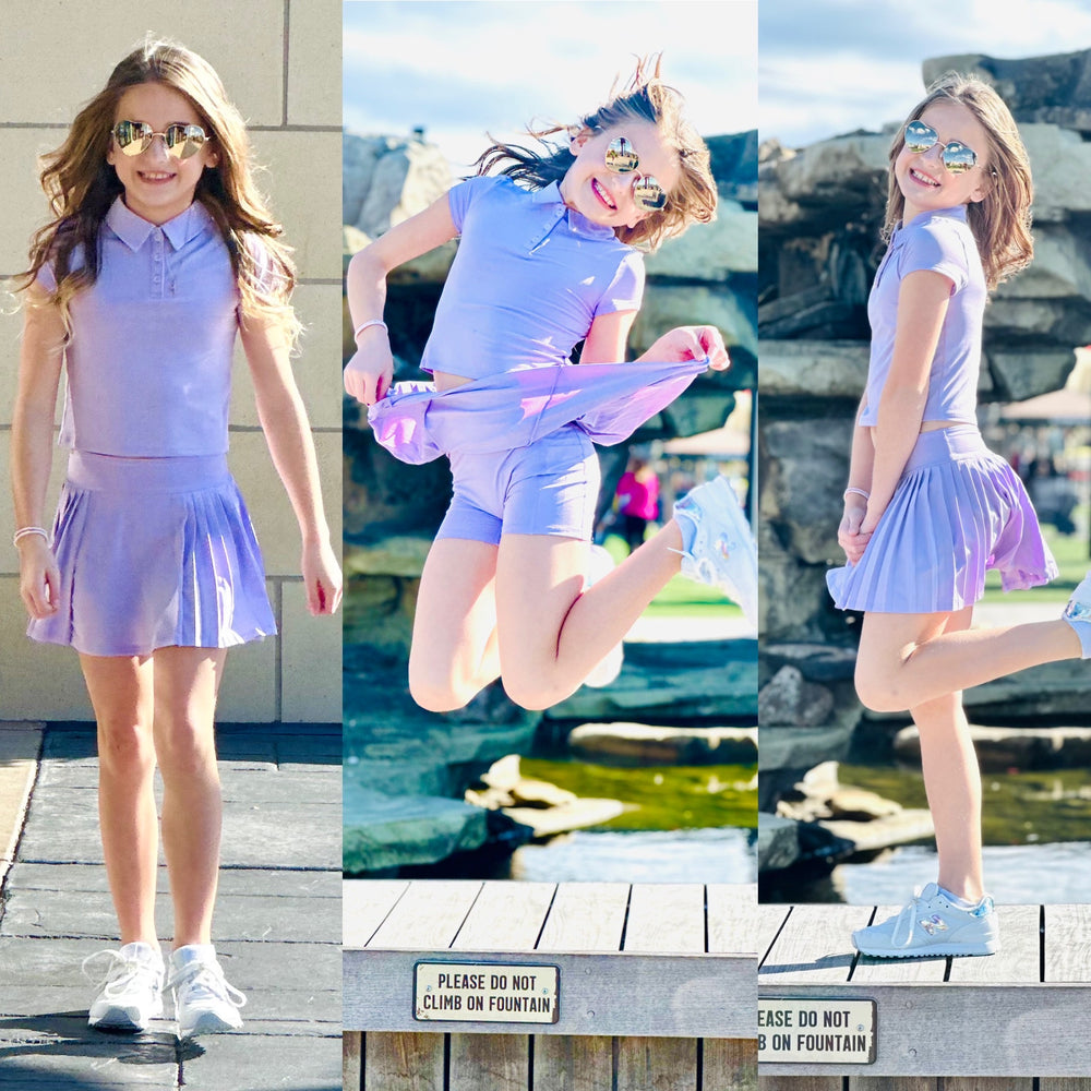 Little Girls Lilac Skort Set