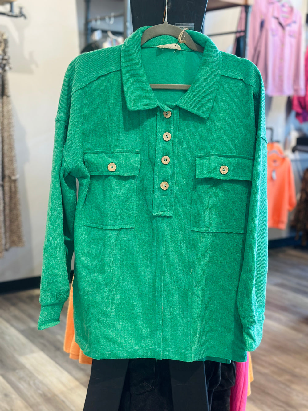 Collard Henley Top