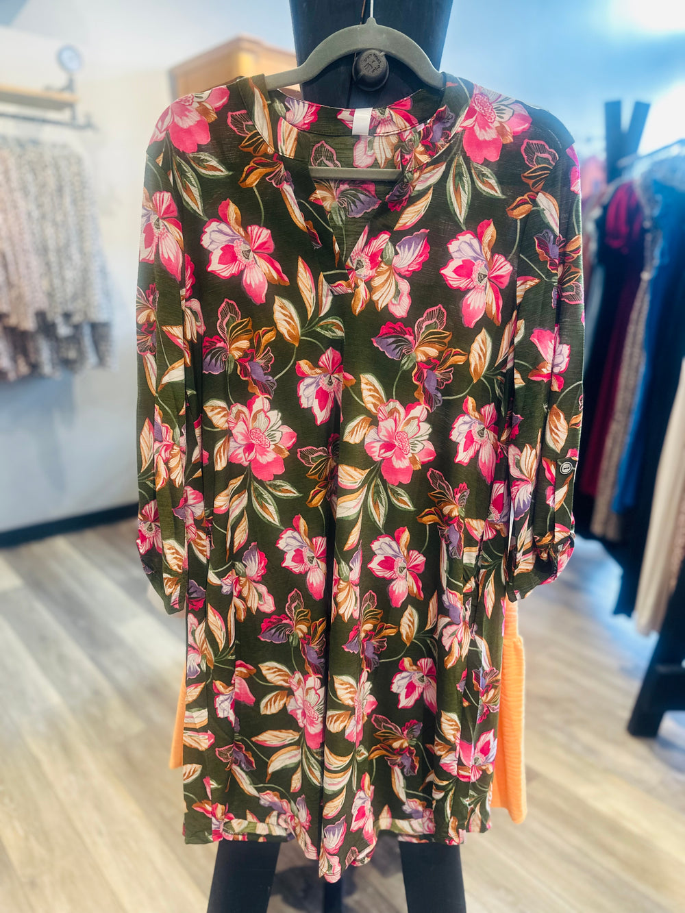 Curvy ~Olive A Line Dress