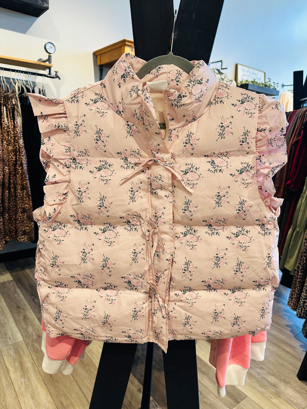 Pink Floral Vest