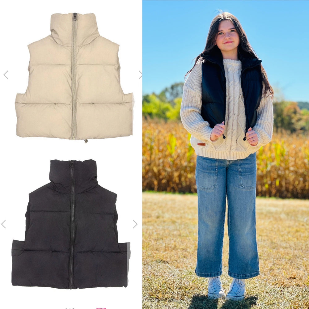 Simply Southern Cropped Puffy Vest