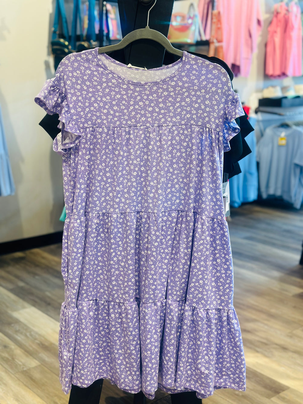 Lavender Floral Dress