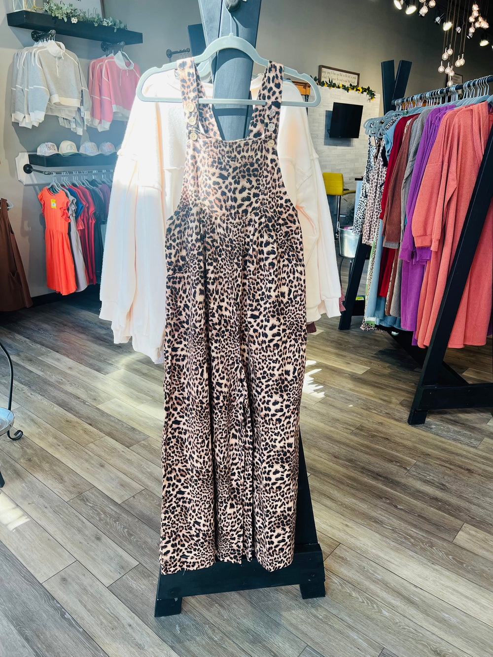 Leopard Print Overalls