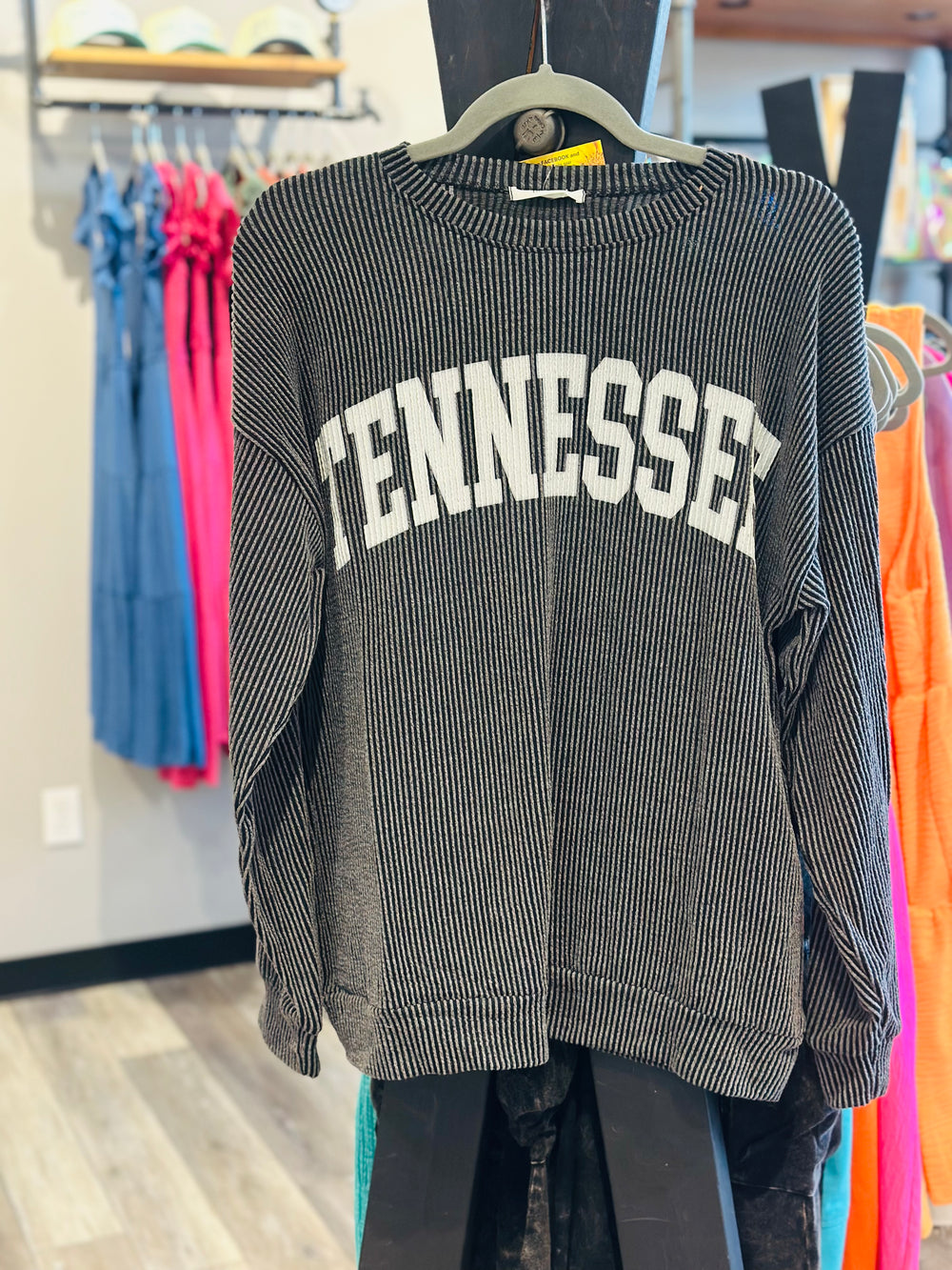 Gray Tennessee Ribbed Crew