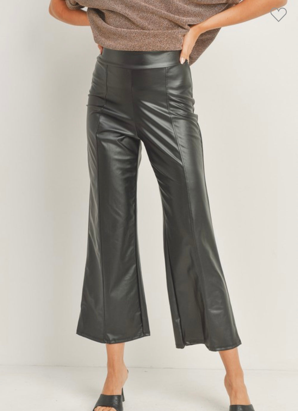 Wide Leg Pleather Pants