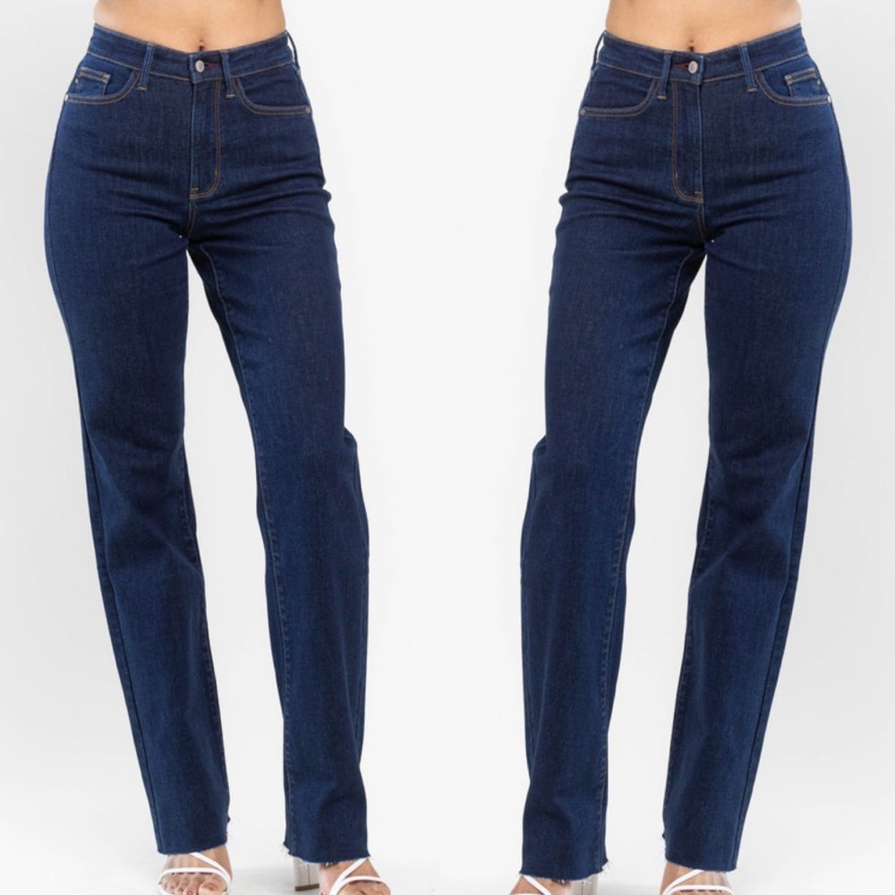 Curvy ~ Judy Blue Straight Boot Cut Jeans