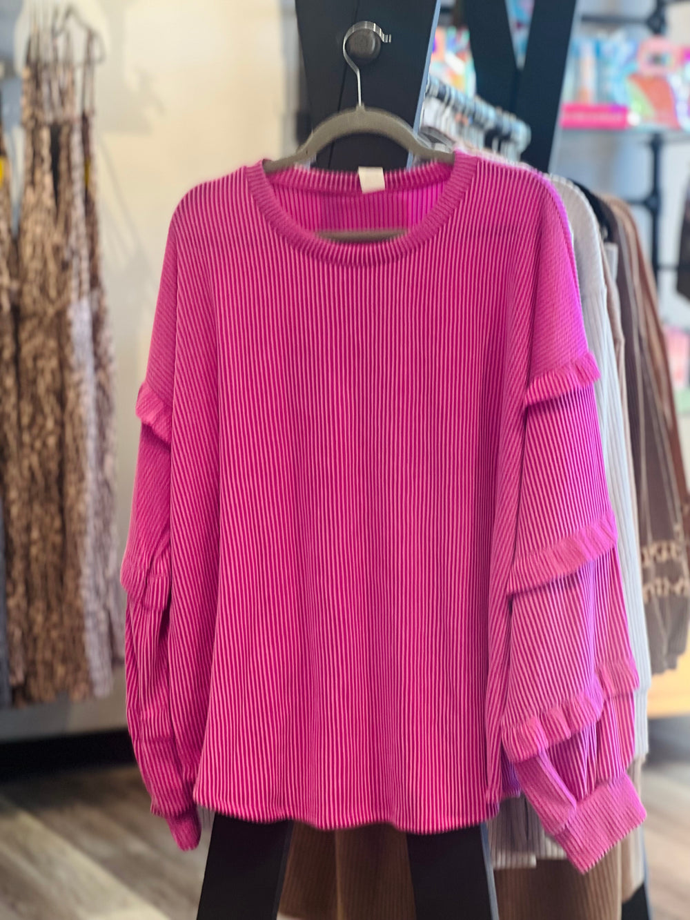 Curvy ~ Ruffle Sleeve Top