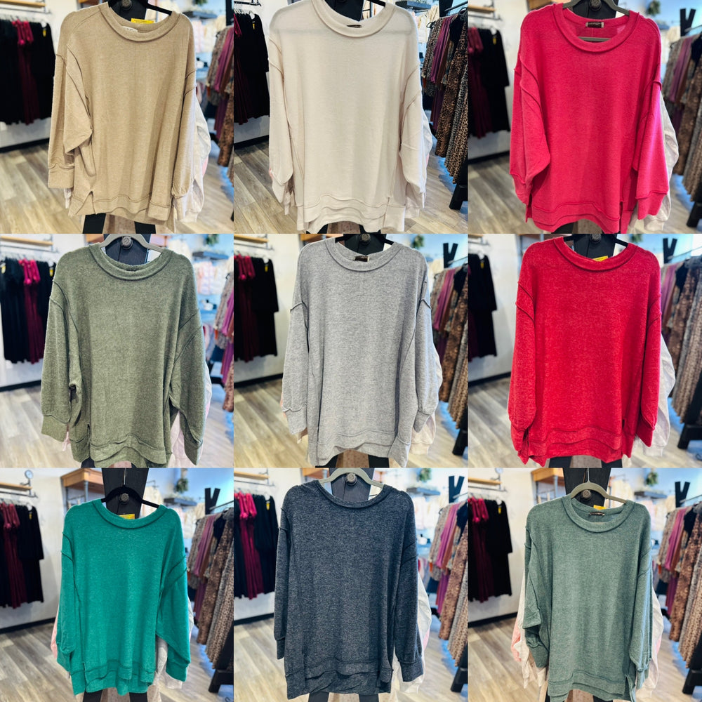 Door Buster ~ Curvy Brushed Hacci Sweater