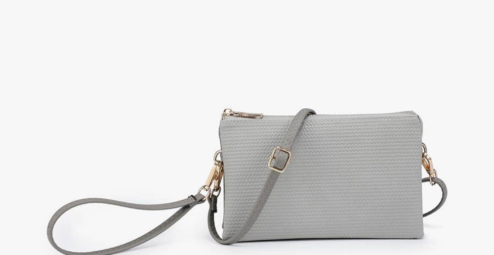 Gray Woven Crossbody/Wristlet