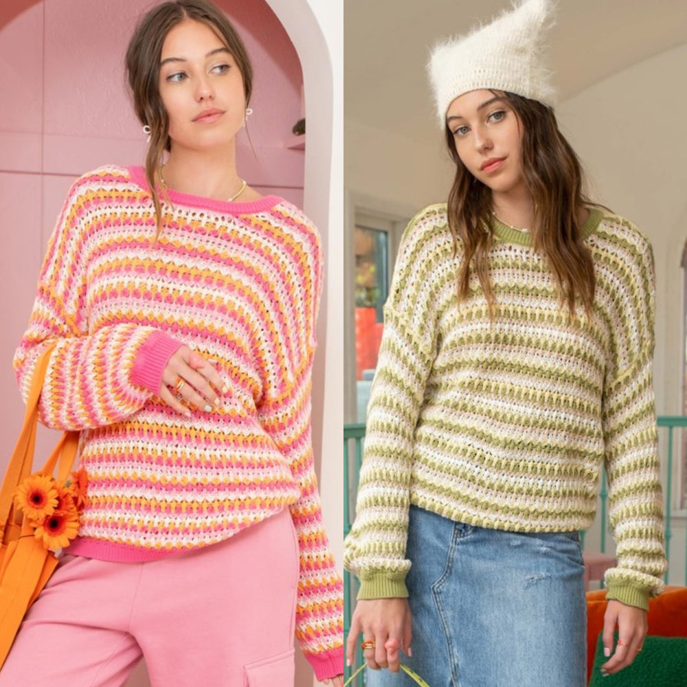 Multi Color Pullover Sweater