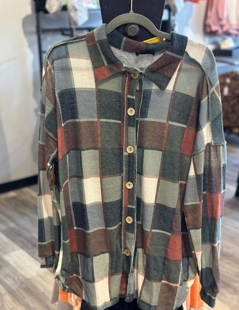 Curvy ~ Plaid Button Up