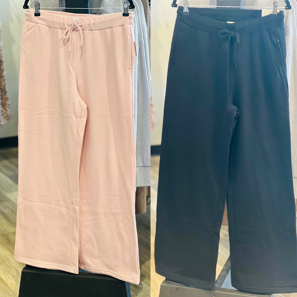 Fleece Wide Leg Sweatpants